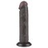 Lovetoy Sliding-Skin - sugekopp dobbeltlags dildo - 20 cm (brun)