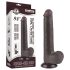 Lovetoy Glidende-Hud - sugekopp, dobbeltsjiktdildo - 20,8 cm (brun)