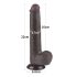 Lovetoy Glidende-Hud - sugekopp, dobbeltsjiktdildo - 20,8 cm (brun)