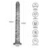 Lovetoy King Size – ekstra stor vibrator - 40,5 cm (grå)