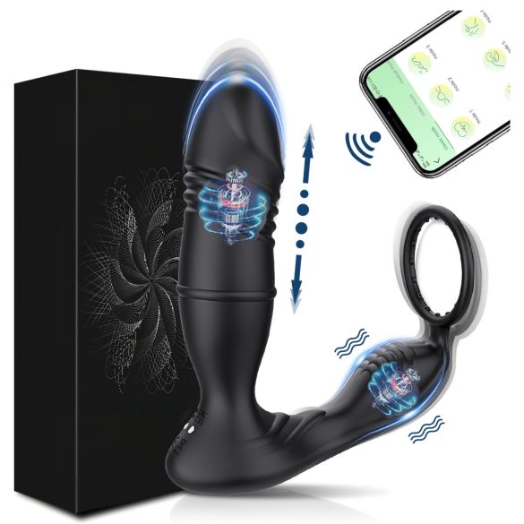 AlvUp - smart prostata vibrasjonsring for penis (svart)