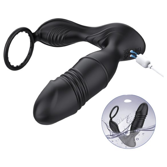 AlvUp - smart prostata vibrasjonsring for penis (svart)