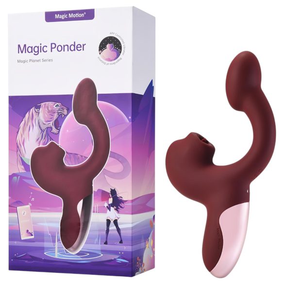Magic Motion Magic Ponder - 2-i-1 klitorisakselvibrator (burgunder)