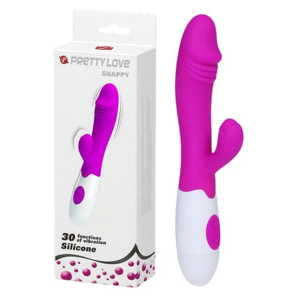 Pretty Love Snappy - vanntett G-punktvibrator med klitorisstimulator (lilla)