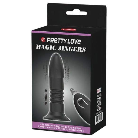 Pretty Love Magic Jinger - vibrerende anal glede (svart)