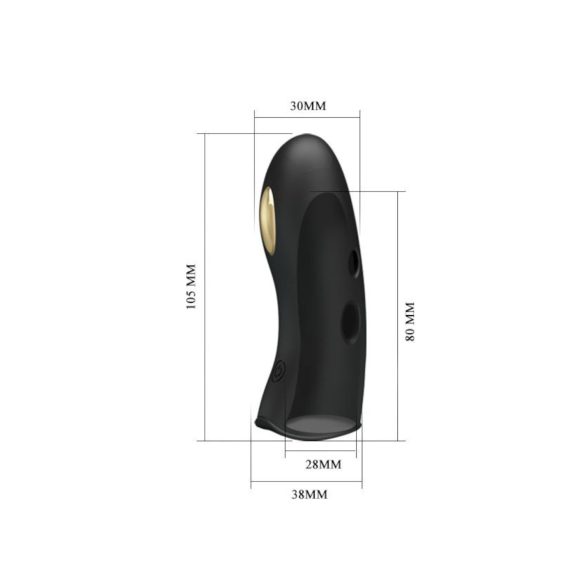 Pretty Love Marico - elektro stimuli finger vibrator (svart)