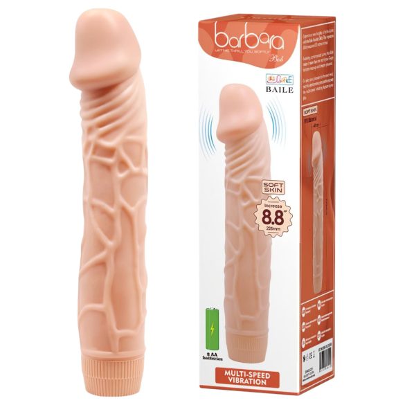 Baile Barbara - naturtro vibrator - 22 cm (naturlig)