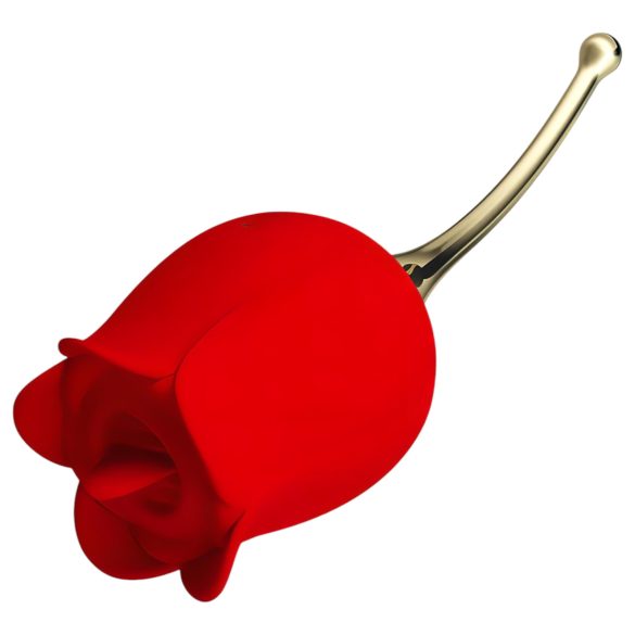 Pretty Love Rose Lover - 2-i-1 tunge klitorisvibrator (rød)