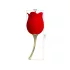 Pretty Love Rose Lover - 2-i-1 tunge klitorisvibrator (rød)