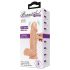 Baile Zebulon - realistisk vibrator med testikler - 19cm (naturlig)