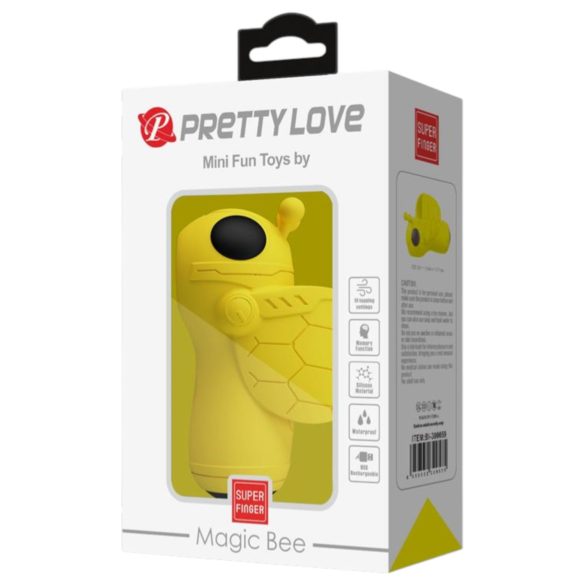 Pretty Love Magic Bee - klitorisstimulator finger-vibrator (gul)