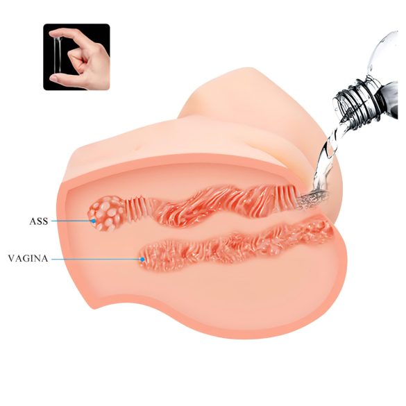 Crazy Bull - naturtro, vibrerende minifrekvensmasturbator (hudfarget)