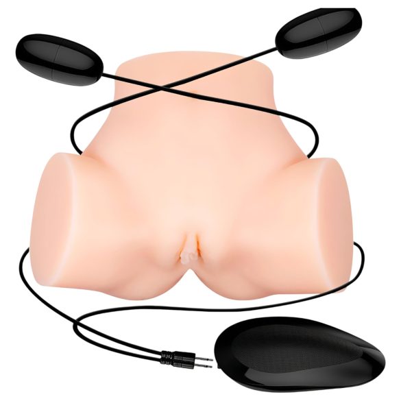 Crazy Bull - naturtro, vibrerende minifrekvensmasturbator (hudfarget)