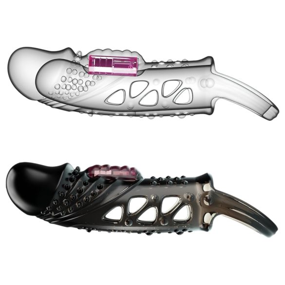 Pretty Love Cecelia - vibrerende penisring og hylster (svart)