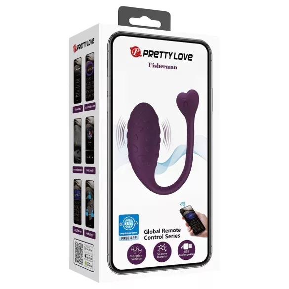 Pretty Love Fisherman - smart vibrerende egg (lilla)