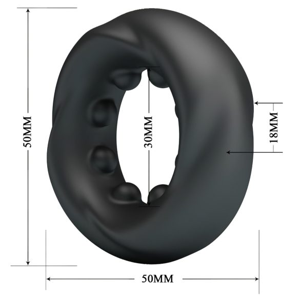 Crazy Bull - stimulerende penisring (svart)