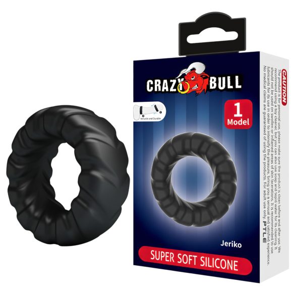 Crazy Bull - ekstra kraftig penisring (svart)
