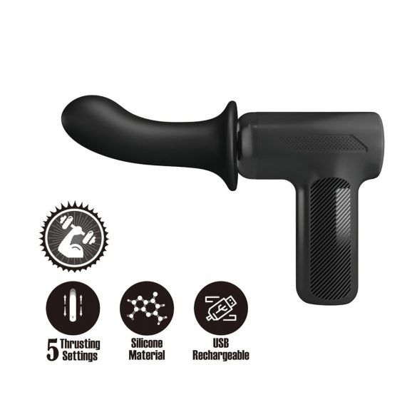 Pretty Love Dj Doctor - støtvibrator for kvinner (svart)