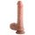 Dual Density - realistisk dildo med sugekopp og testikler - 20cm (naturlig)