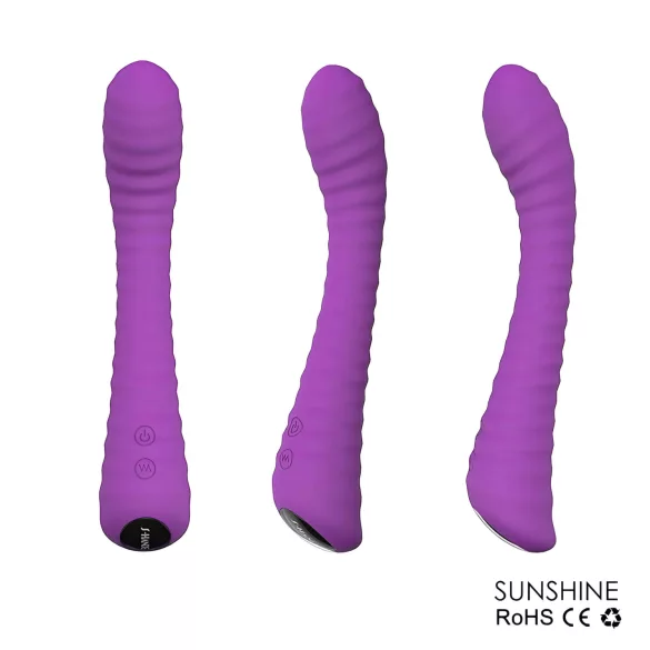 Sex HD Solskinn - oppladbar, rillet G-punkt vibrator (lilla)