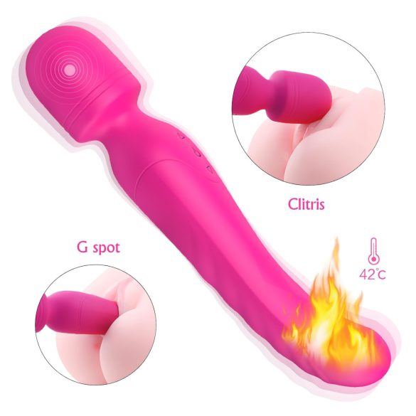 Sex HD Iris - Vibrator med varme og 2 motorer (rosa)