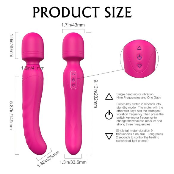 Sex HD Iris - Vibrator med varme og 2 motorer (rosa)