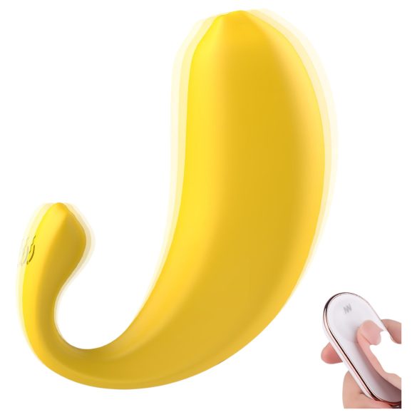 Sex HD - smart, bananformet vibrerende egg (gul)