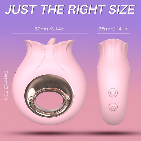 Sex HD Fransk Kyss - slikkevibrator (rosa)