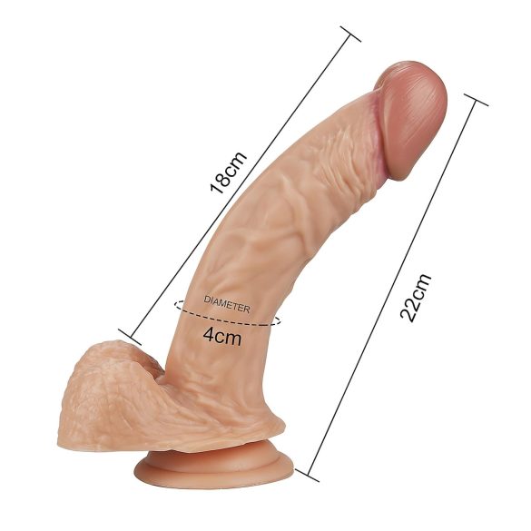 Lovetoy Real Extreme - G-punkt dildo - 21 cm (naturtro)