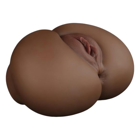 Lovetoy Streetgirl's 12 - realistisk vagina med truse (mørk hudtone)