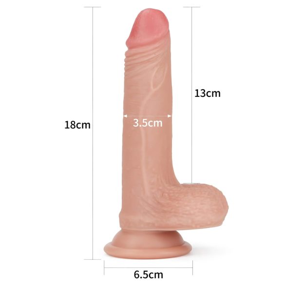 Lovetoy Natur Kuk - Dobbel lag naturlig dildo - 18cm