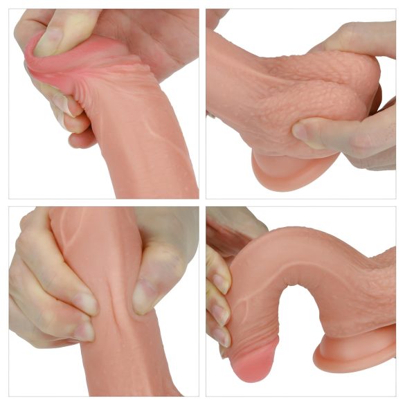 Lovetoy Natur Kuk - Dobbel lag naturlig dildo - 18cm