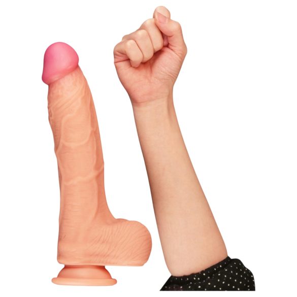 Lovetoy Nature Cock - realistisk dildo med dobbelt lag - 25 cm (naturfarge)
