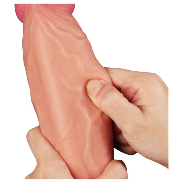 Lovetoy Nature Cock - realistisk dildo med dobbelt lag - 25 cm (naturfarge)