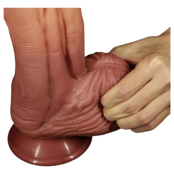 Lovetoy - Dobbel lag realistisk dildo - 26cm (naturlig)