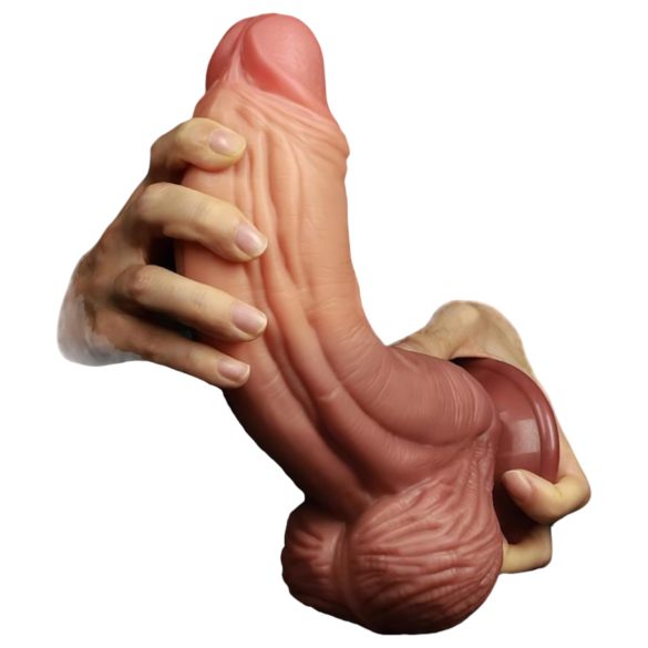 Lovetoy - Dobbel lag realistisk dildo - 26cm (naturlig)