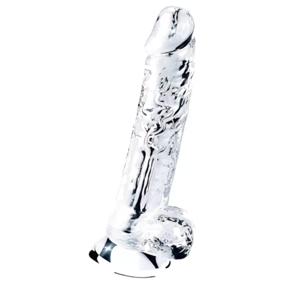 Lovetoy Flawless Clear - dildo med sugekopp - 19 cm (gjennomsiktig)
