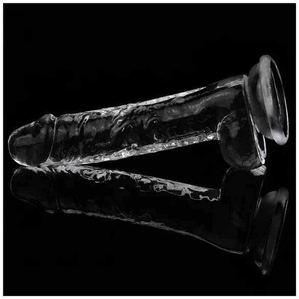 Lovetoy Flawless Clear - dildo med sugekopp - 19 cm (gjennomsiktig)
