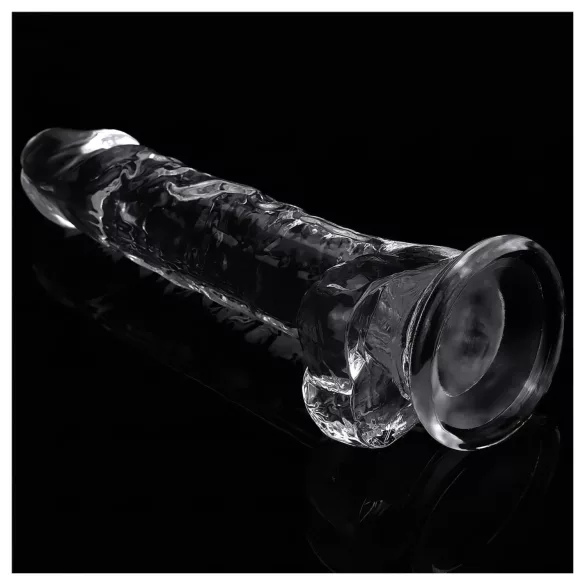 Lovetoy Flawless Clear - dildo med sugekopp - 19 cm (gjennomsiktig)