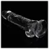 Lovetoy Flawless Clear - dildo med sugekopp - 19 cm (gjennomsiktig)
