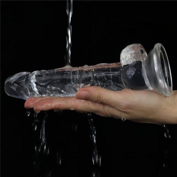 Lovetoy Flawless Clear - sugekoppdildo - 19 cm (gjennomsiktig)