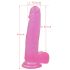 Lovetoy Jelly Studs - rosa sugekoppdildo 20cm