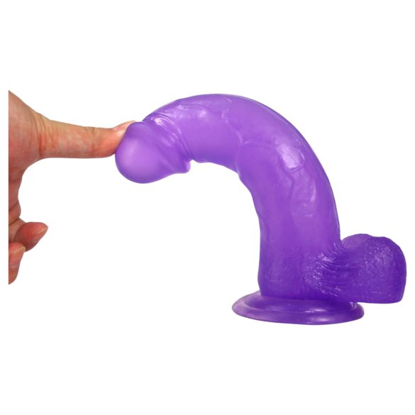 Lovetoy Jelly Studs - sugekoppdildo - 20cm (lilla)
