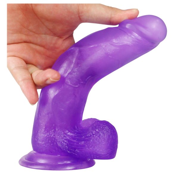 Lovetoy Jelly Studs - sugekoppdildo - 20cm (lilla)