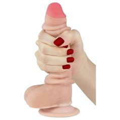 Lovetoy Glidingshud - to-lags dildo - 18cm (naturlig) Lovetoy Glidingshud - to-lags dildo - 18cm (naturlig)
