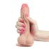 Lovetoy Glidingshud - to-lags dildo - 18cm (naturlig)