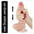 Lovetoy Glidingshud - to-lags dildo - 18cm (naturlig)