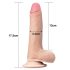 Lovetoy Glidingshud - to-lags dildo - 18cm (naturlig)