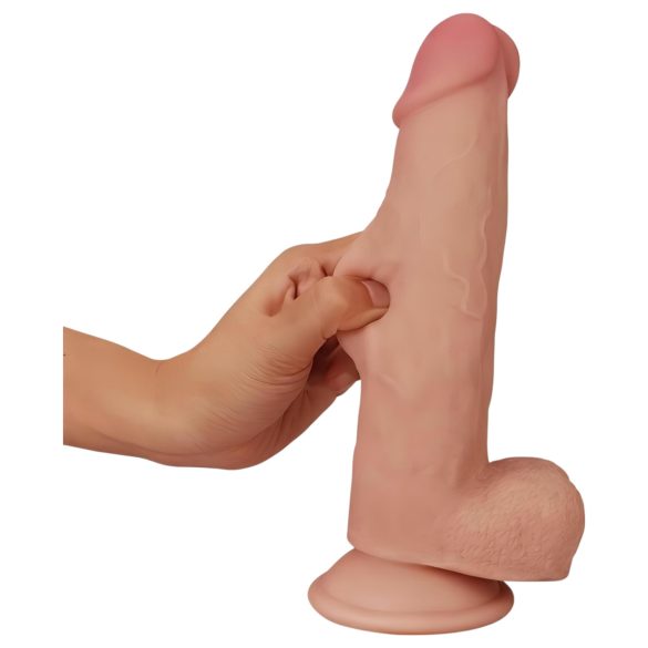 Lovetoy Sliding-Skin dobbel lag dildo - 21 cm (naturlig)