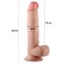 Lovetoy Sliding-Skin dobbel lag dildo - 21 cm (naturlig)